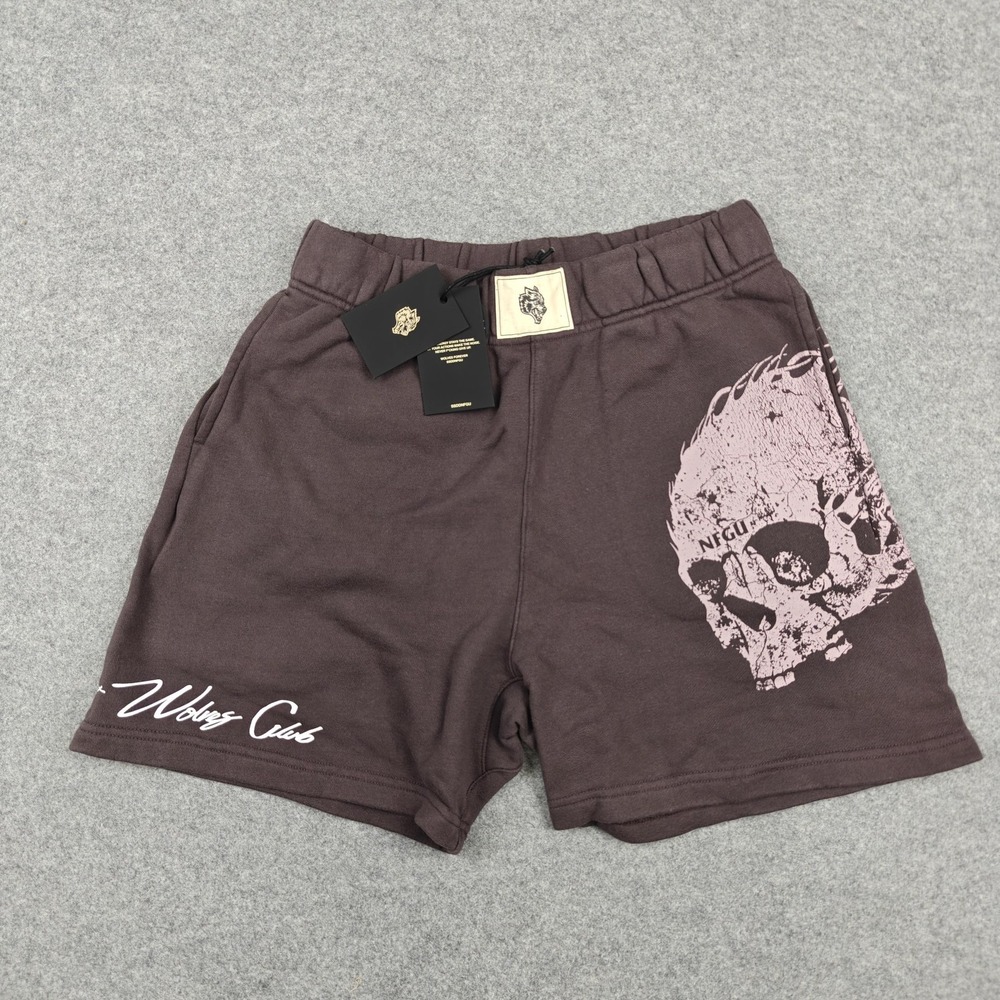 Darc Sport Brown Graphic Skull Athletic Shorts